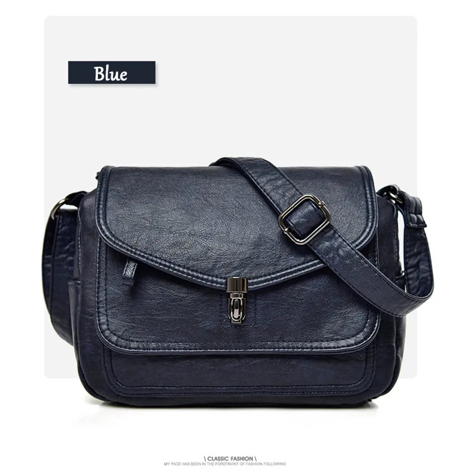 Vintage Soft Leather Women's Crossbody Bag Luxury Designer Handbag Small 2024 Sac a Femme Femmels' Shoulder Bags