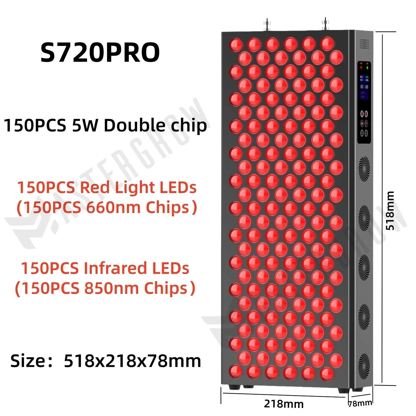 660nm 850nm Dual Chips Timing Led Red Light Therapy Panel Lamp Near Infrared Therapy Light LED Beauty Devices for Face and Body