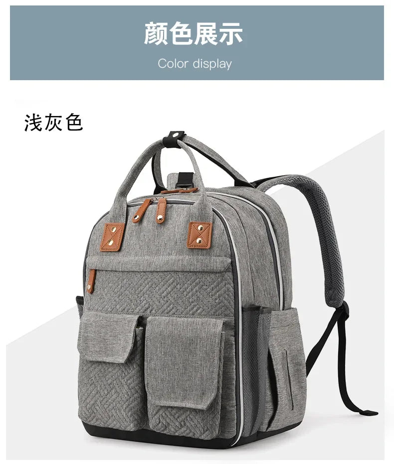 Diaper Bag Backpack for Stroller Waterproof Mummy Large Capacity Outdoor Travel Nappy Maternity Bag with Portable Changing Pad