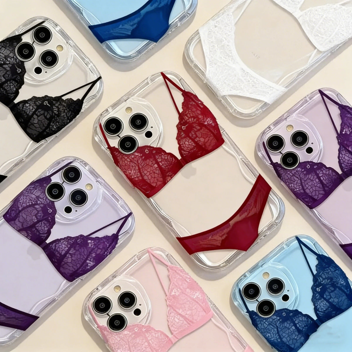Fashion Sexy Lace Phone Case For iPhone 17 16 16e 15 14 13 12 11 Pro Max Mini X XR XSMAX 8 7 6S Air Plus 3D Wave Soft Back Cover