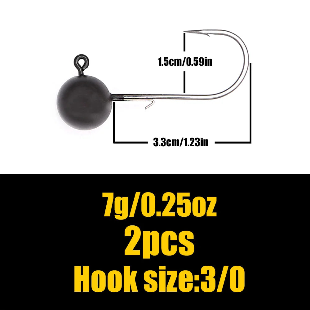 B&U Tungsten Jig Head Fishing Hook Barbed Fishhook Fishing Tackle Accessories Kit Pesca Pike Bass Swimbait Fishhooks