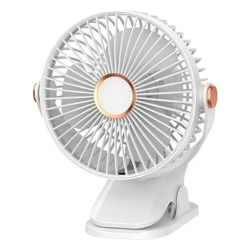 1 Set 720° Rotating Hanging Clip Fan Night Light Air Cooler USB Rechargeable Electric Fan Outdoor Camping Small Fans Ventilador