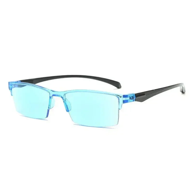 Intelligent Progressive Multifocal Reading Glasses Anti Blue Light Half Frame Spectacles Far Near Dual Use Presbyopic Glasses