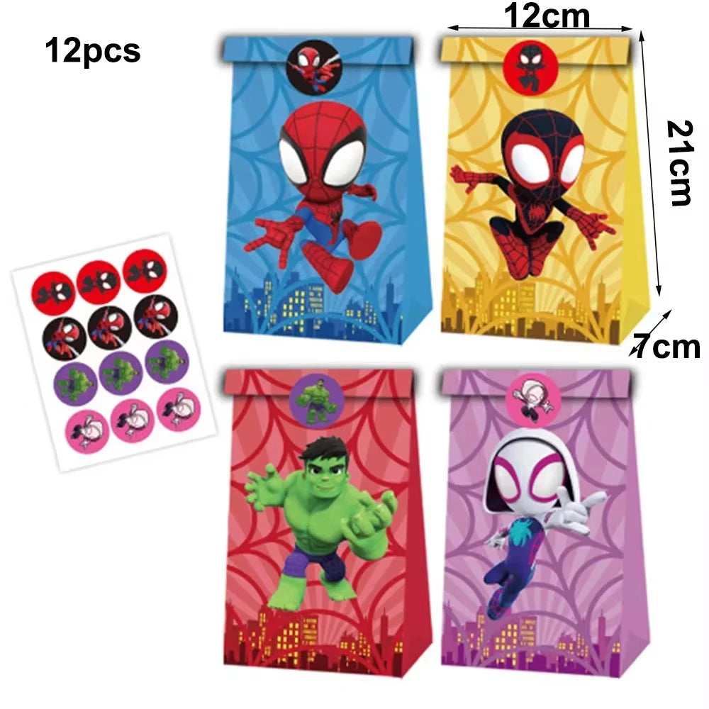 SpiderMan Birthday Party Decoration Party Supplies Set Tableware Tablecloth Cup Plate Balloon Cake Topper Party Supplies Gifts