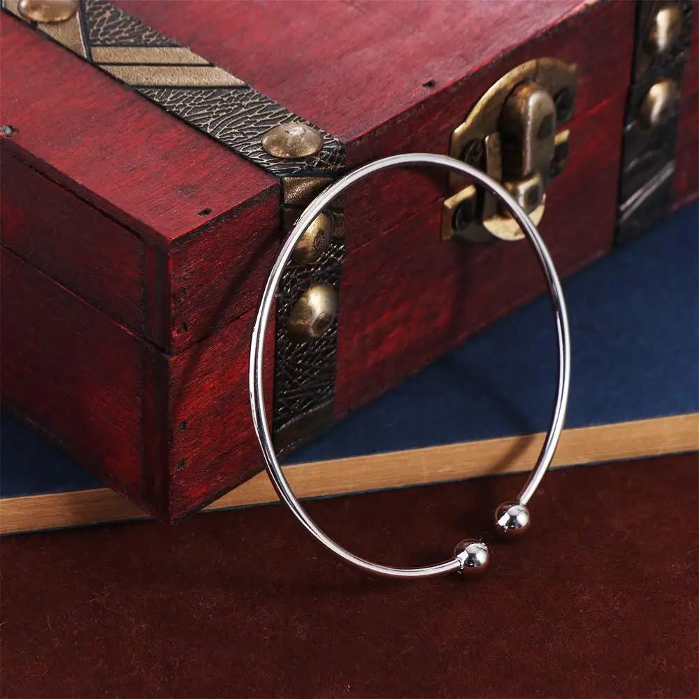 Classic Silver Plated Gifts Mens/Womens Fashion Jewelry Bracelet Adjustable Bangles