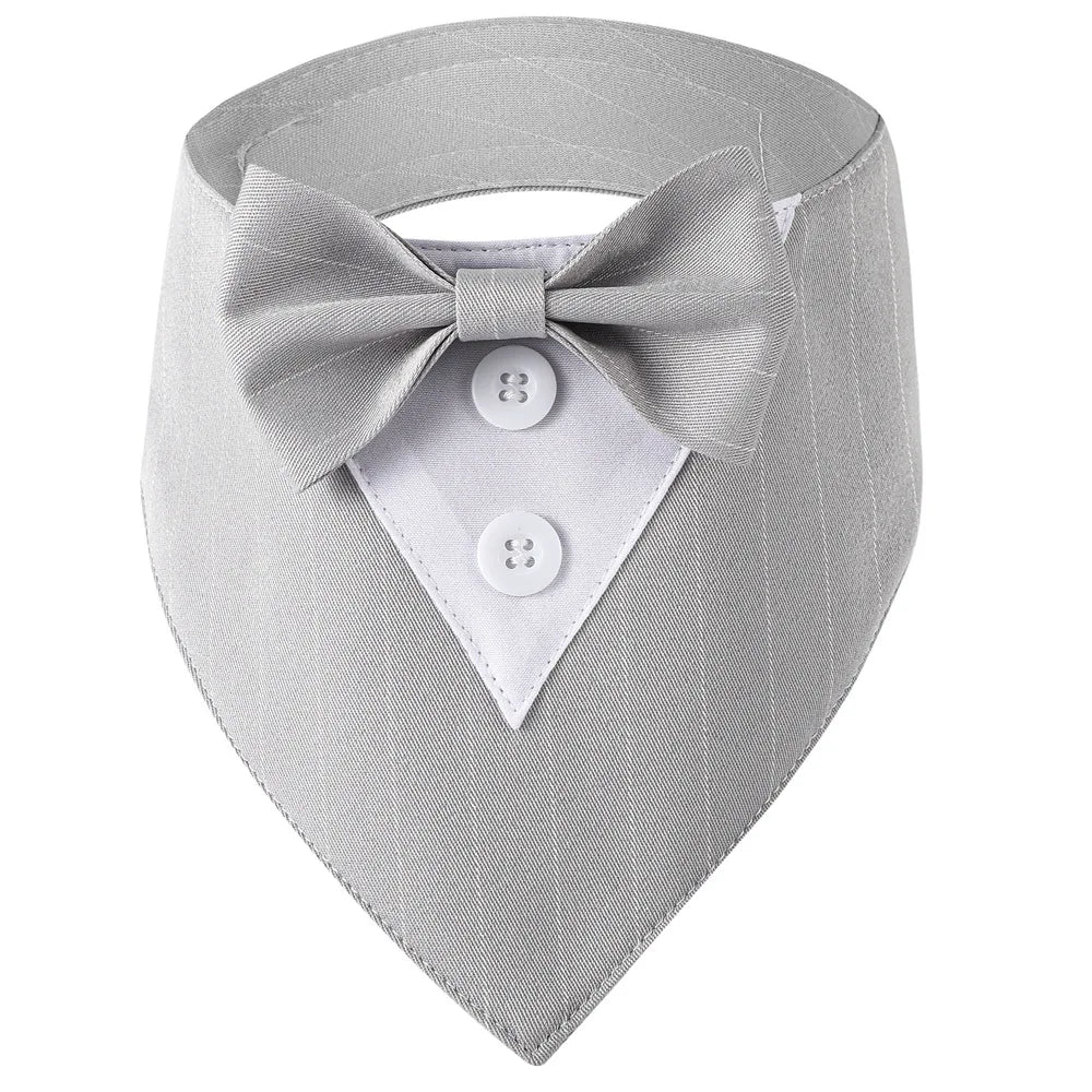 Sucado Handsome Wedding Pet Dog Bandana Elegant Suit Bowtie Luxury Triangular Scarf Collar Engagement Party Gifts Accessories