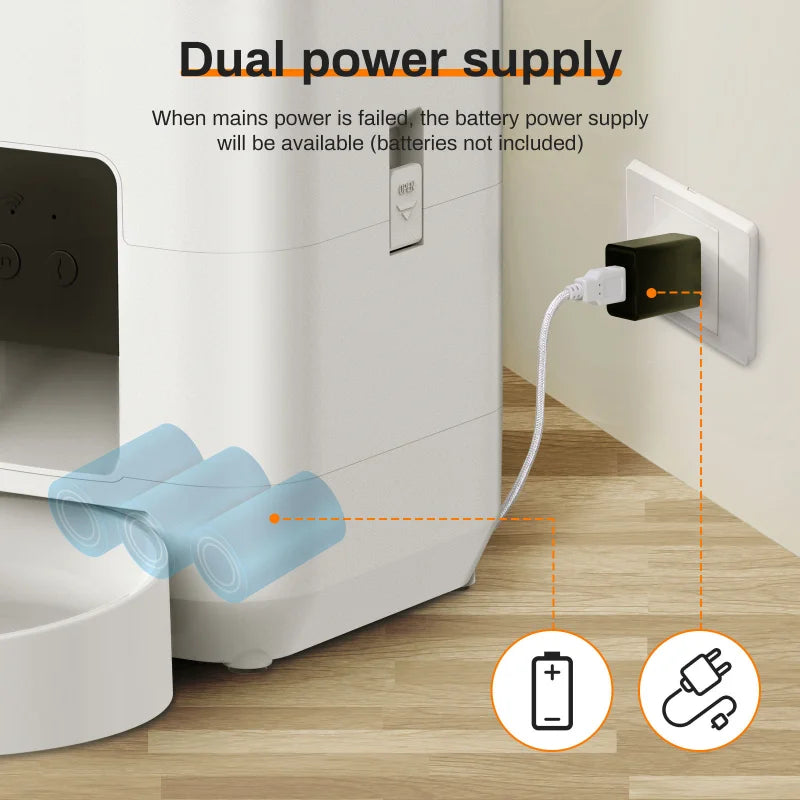2L Wireless Automatic Pet Feeder Smart Cat and Dog Food Dispenser App Controlled Slow and Quantitative Feeding Cat Accessories