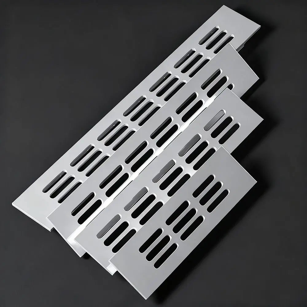 Aluminum Alloy Cabinet Breather Hole Cover Rectangle Breathable Mesh Wardrobe Air Vent Decor 30mm Wide Ventilator Grille Cover