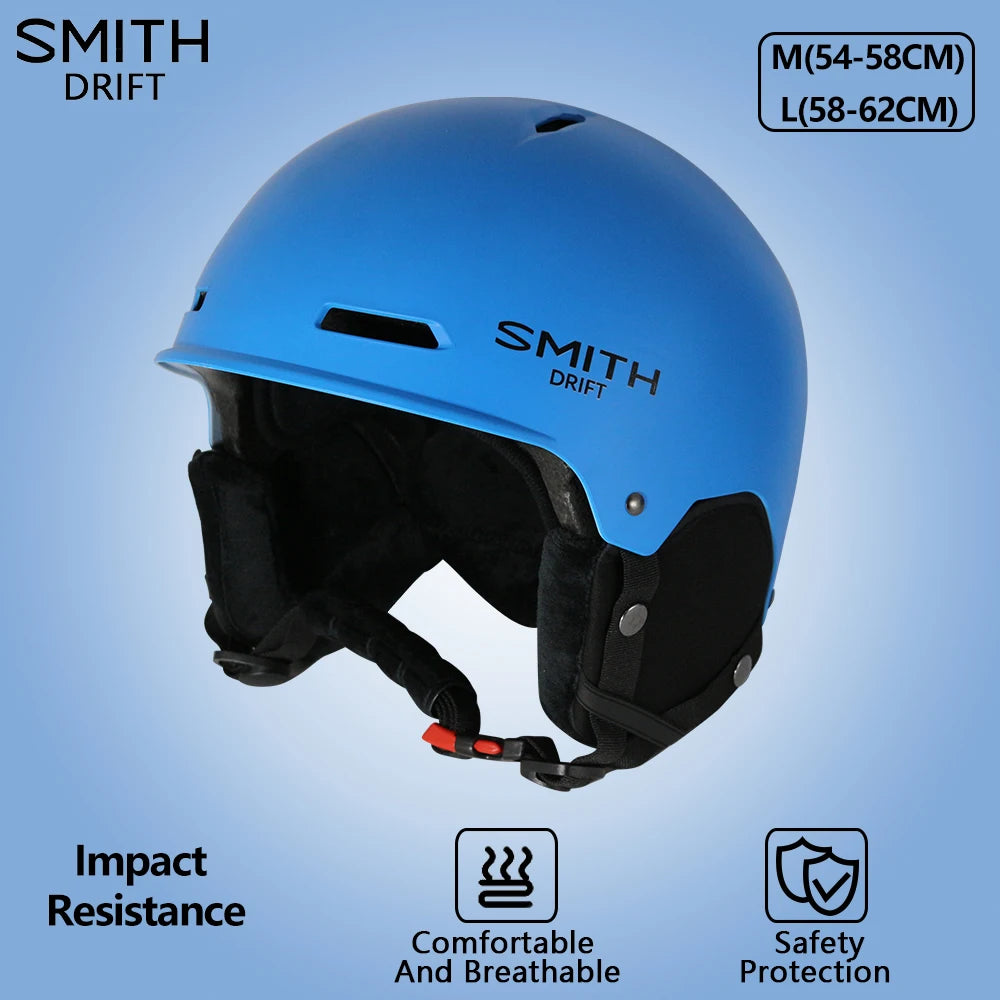 SMITH DRIFT Ski helmet overall molded ABS+PC+EPS high-quality ski helmet, outdoor sports, snowboard and skateboard safety helmet