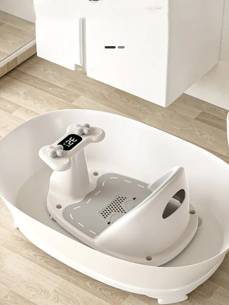 Children's Shower Seat Portable Shower Stand for Newborns and Young Children Children's Growth Accessories Temperature Sensing