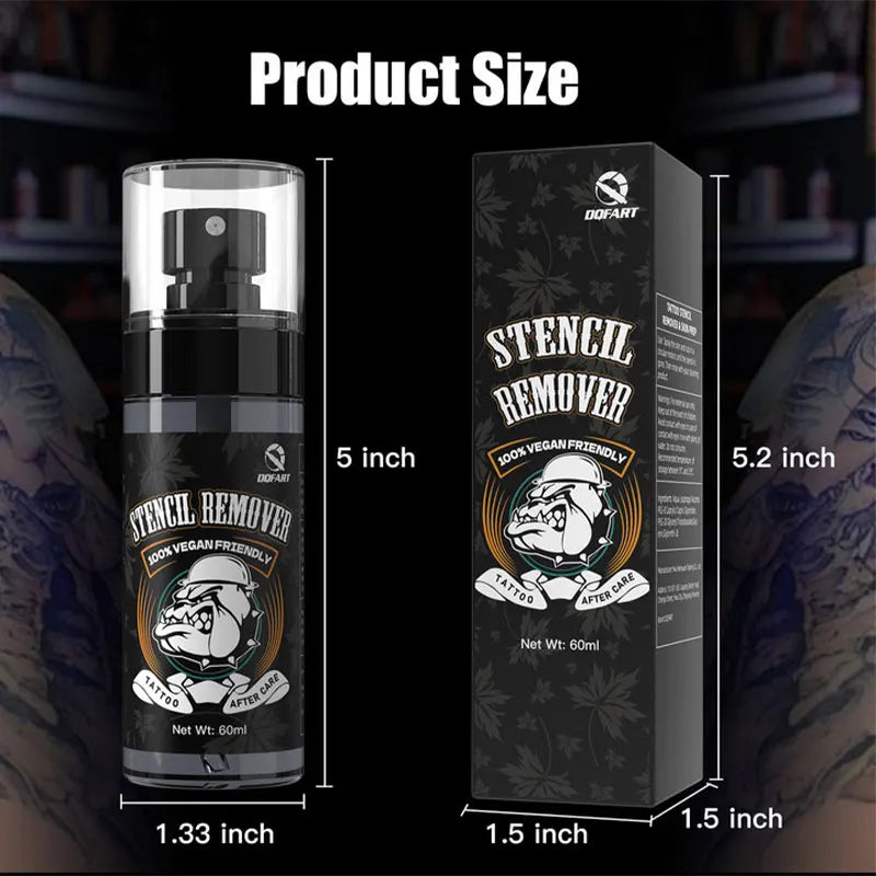 DQFART Tattoo Transfer Remover Spray Kit - Professional Correction Solution for Mistakes Safe Easy To Use for Beginners Artists