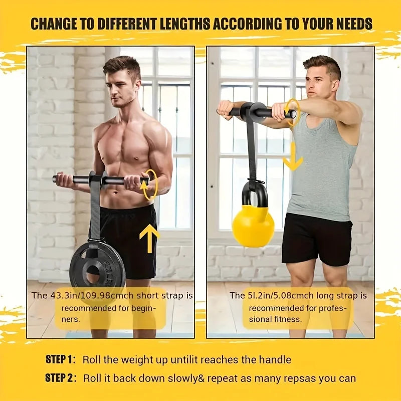 Wrist Forearm Blaster Arm Muscle Strength Trainer Exerciser Roller With Hand Grip Fitness Equipment Home Thousand Pound Stick