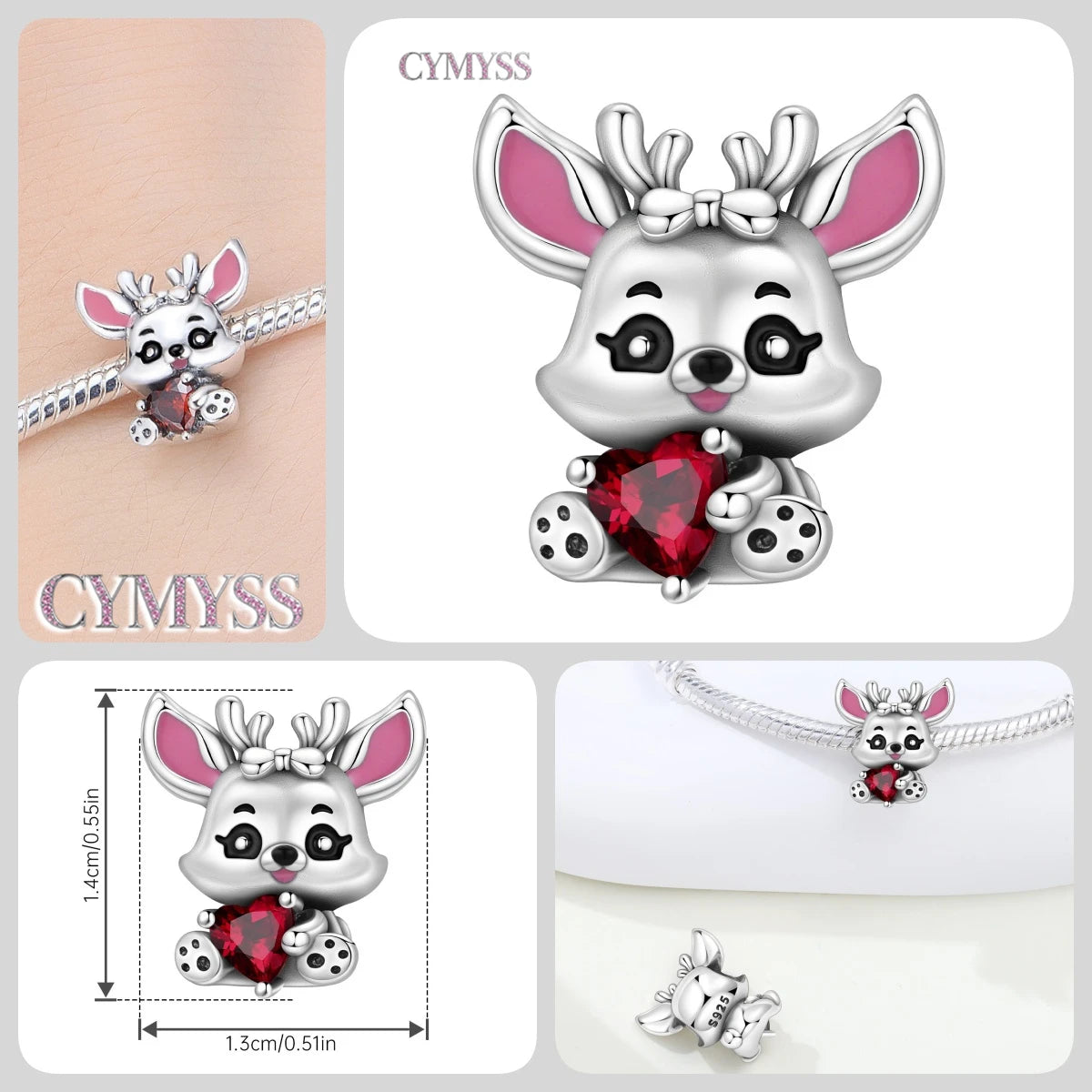 925 Sterling Silver Cute Pet Animal Lion King Pendant DIY Jewelry Beads for Women Bangle Bracelet Necklace Birthday Party Gifts