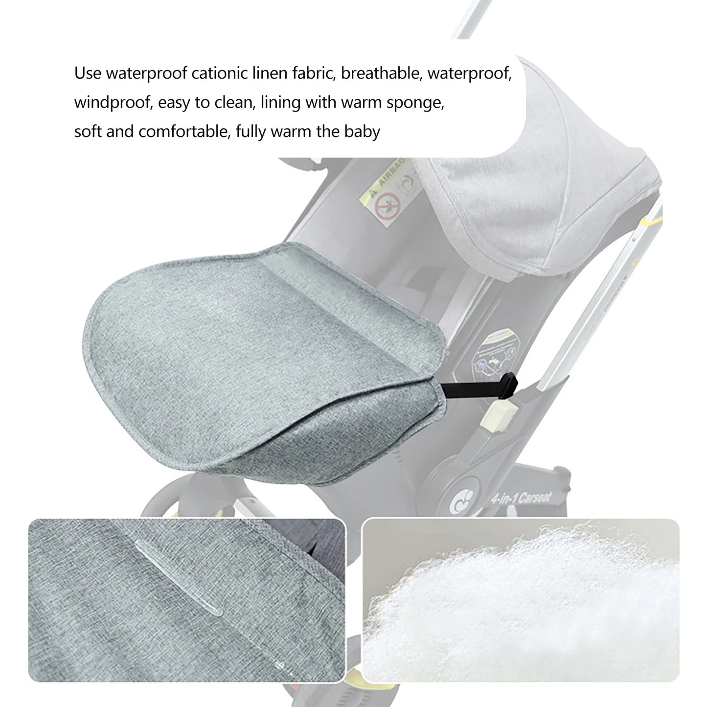 Baby Stroller Foot Cover For Doona Carriages Foot Covers Waterproof Warm Pram Footmuff Baby Stroller Accessories Pad Footrest