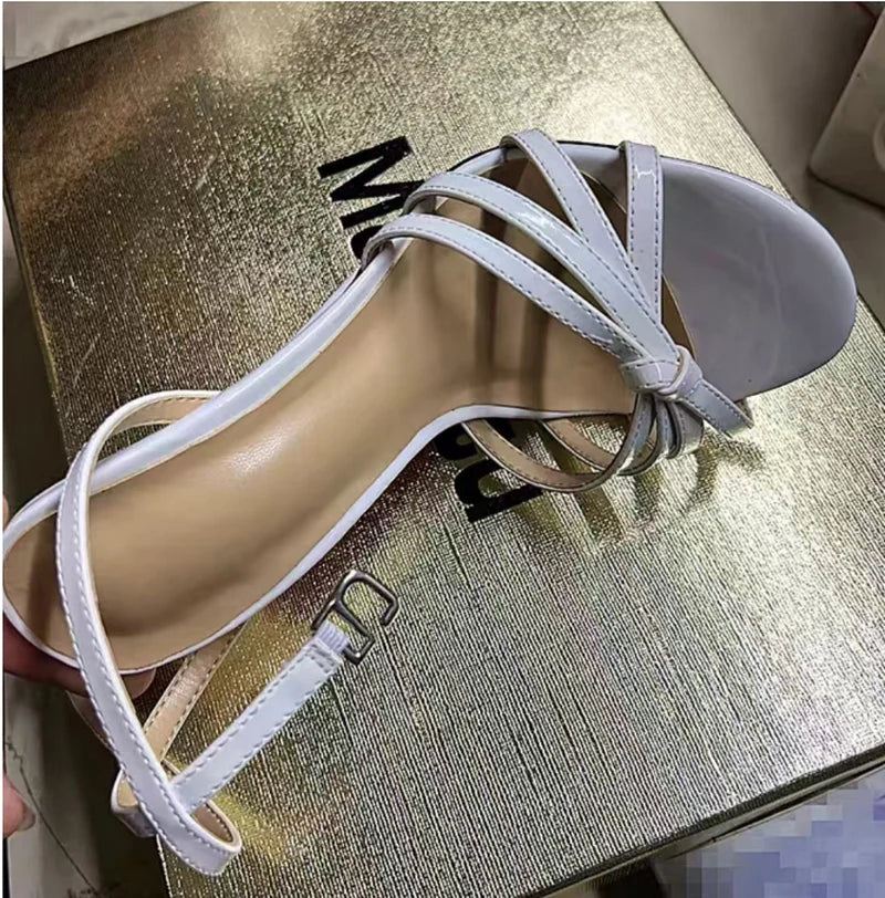 FHC New 16cm High Heels Sandals,Women Sexy Summer Shoes,Fashion Ankle Buckle Strap,Black,Red,White,Customized Colors