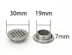 10pcs Round cabinet Air duct Vent Dia.19mm-53mm Steel Louver Mesh Hole plug decoration cover Wardrobe grille ventilation systems