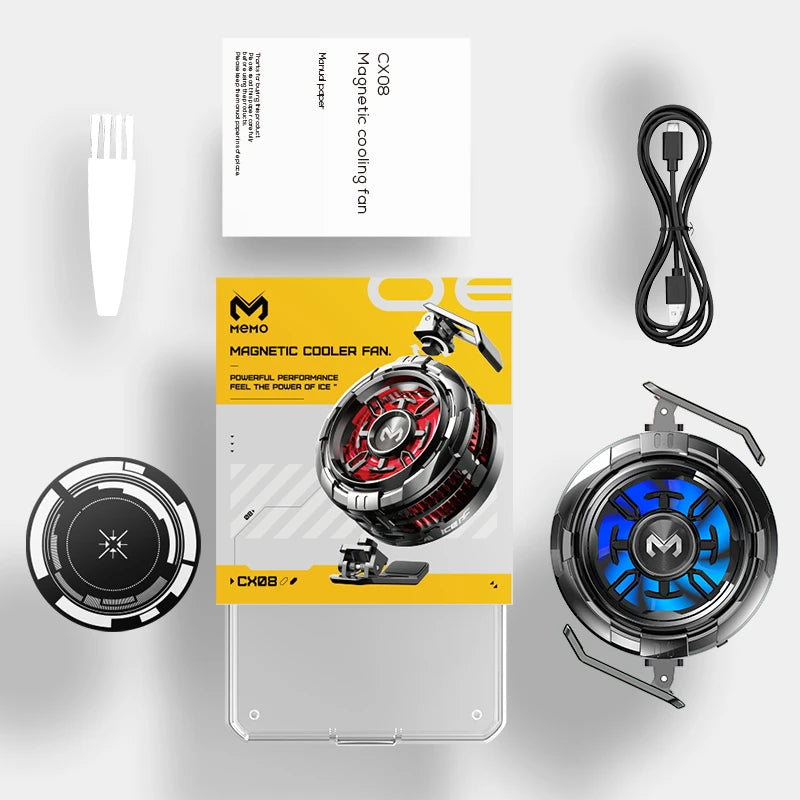 MEMO CX08 CX16 High-Power Strong Cooling Semiconductor Mobile Phone Cooler Radiator with Magnetic Attachment & Clamp