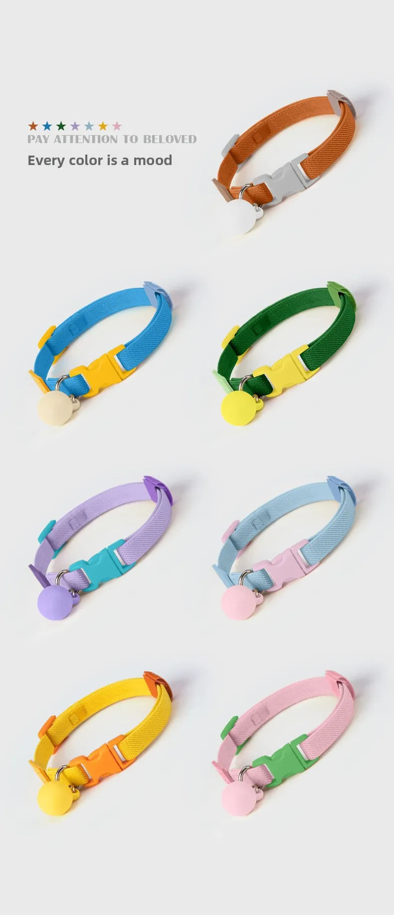 Pet Collar High Elastic Adjustable Puppy and Cat Collar Decorative Cat Necklace
