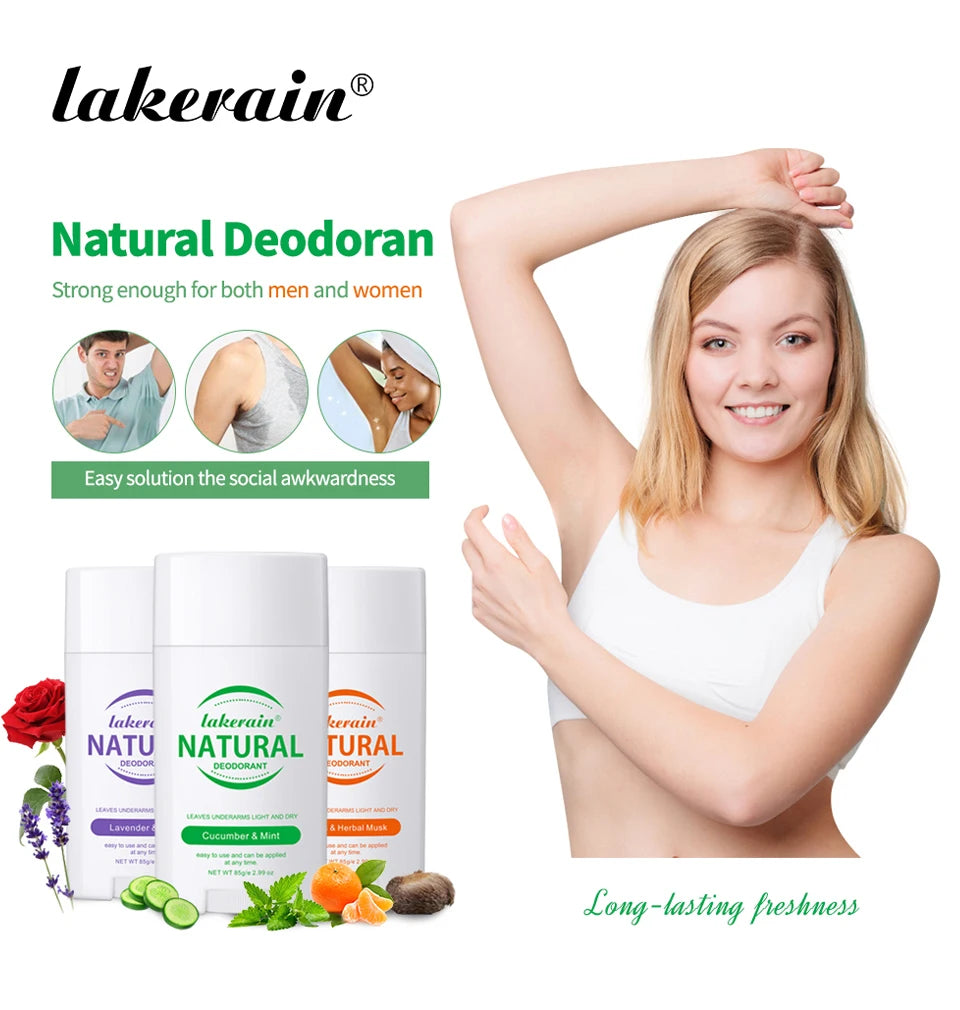 Solid Deodorant Stick Solid Perfume Balm Long-lasting Fresh Fragrance Deodorant Stick for Woman and Man Makeup