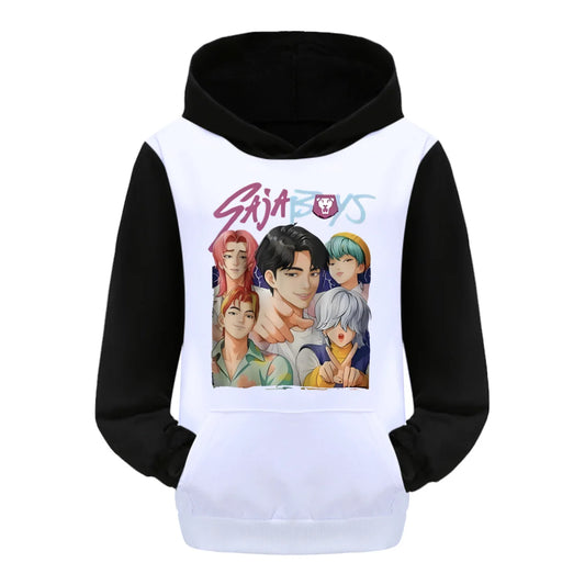 KPop Demon Hunters SAJABOYS Hoodie Kids Clothes Girls Clothing Fashion Teen Boy Clothes Spring Autumn Sweatshirt Children's Tops