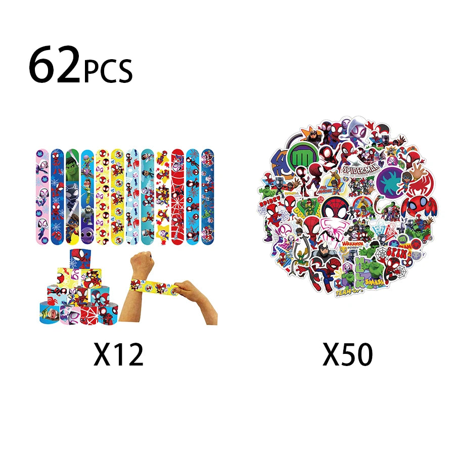 Spidey And His Amazing Friends Birthday Party Decoration Supplies Set Merry Christmas Balloons Cake Topper Tableware Party Gifts