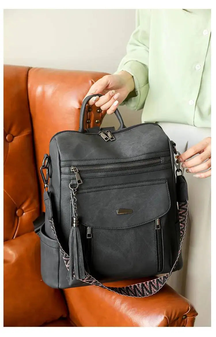 Hot Sale Luxury Women's Backpack Multifunctional Layers Double Shoulder Bags Luxury Good Quality  Spring Trend PU Women's Bag