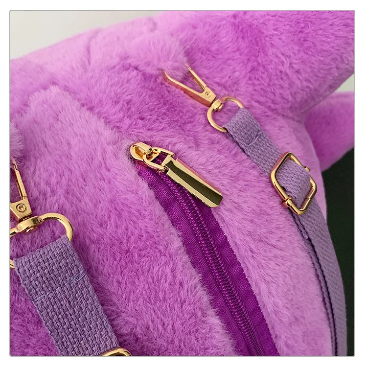 Japanese Style Plush Shoulder Bag Raichu Pikachu Eevee Psyduck Gengar Design Crossbody Backpack for Student Daily Outfit Gift