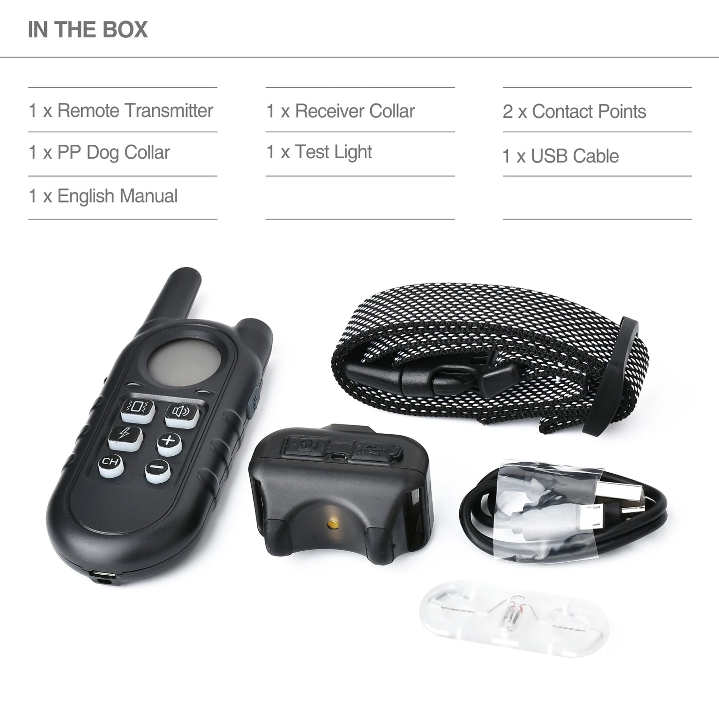 Bark Training Dog Collar Smallest & Lightest Rechargeable Anti Bark Collar/Training Collar Electric for Small Dogs 5-15lbs,