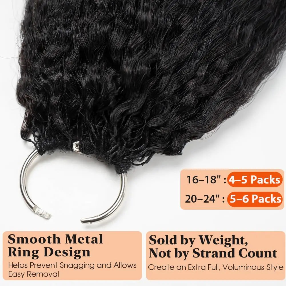 Kinky Straight Feather Crochet Human Hair Miracle Knots Pre-divided Human Crochet Hair Knotless Boho Braids Crochet Human Hair