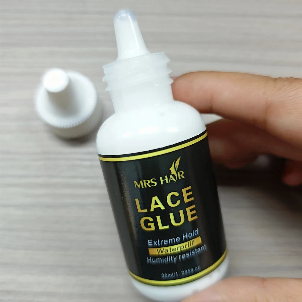 Extreme Hold Waterproof Lace Glue 38ml Wig Adhesive for Lace Frontal And Full Lace Wigs Durable Long-Lasting