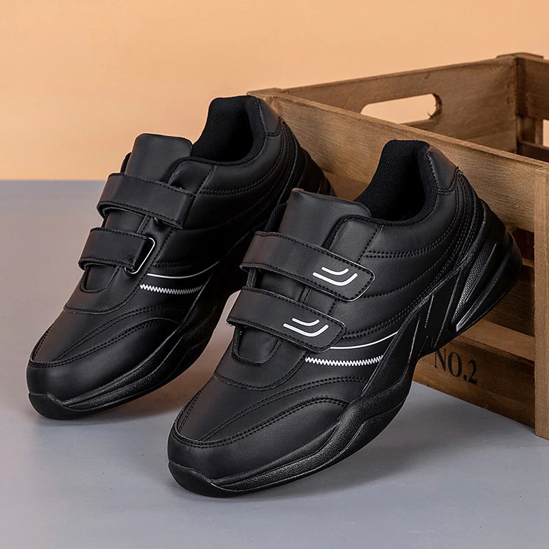 Large Size 48 White Casual Sneakers Men Comfy Leather Lightweight Men's Sports Shoes Outdoor Non-slip Walking Shoes Man Trainers