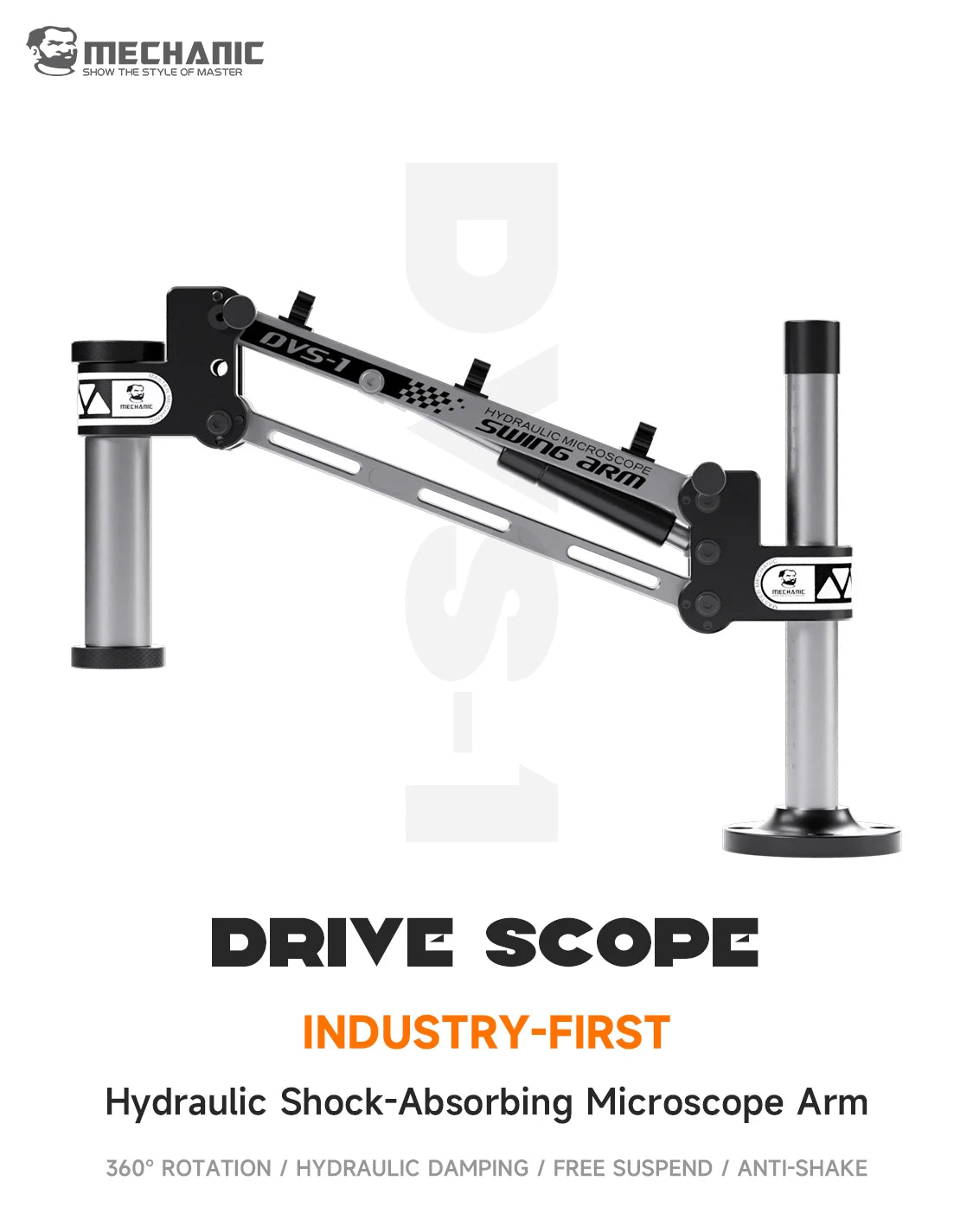 MECHANIC Microscope Rotating Stand, Dual-Arm Support, 360° Rotation and Fixed Support. Super Strong Load-Bearing Capacity.