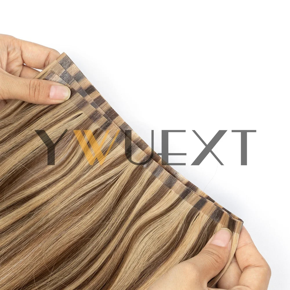 Seamless PU Tape Weft Human Hair Extensions Long PU Skin Weft Tape in Hair Extensions No Glue Human Hair For Fine Hair Long Weft