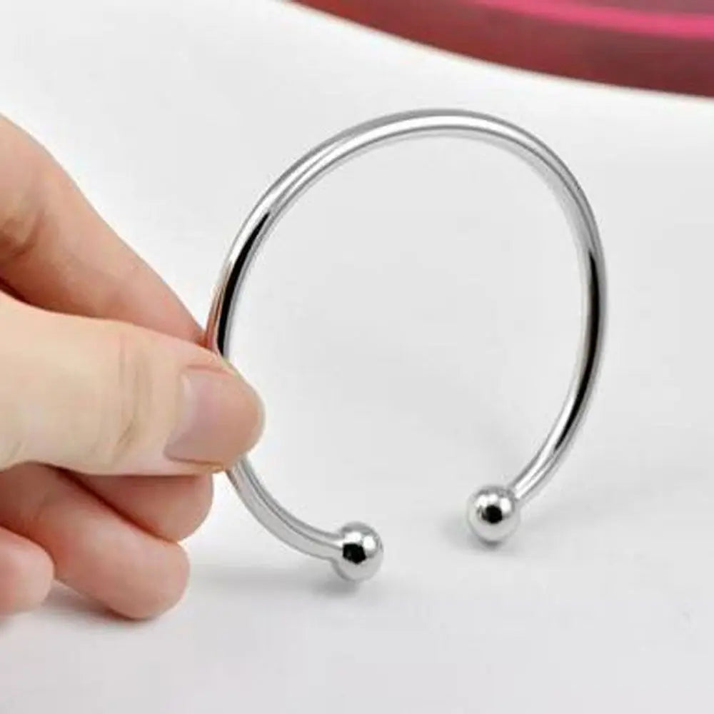 Classic Silver Plated Gifts Mens/Womens Fashion Jewelry Bracelet Adjustable Bangles