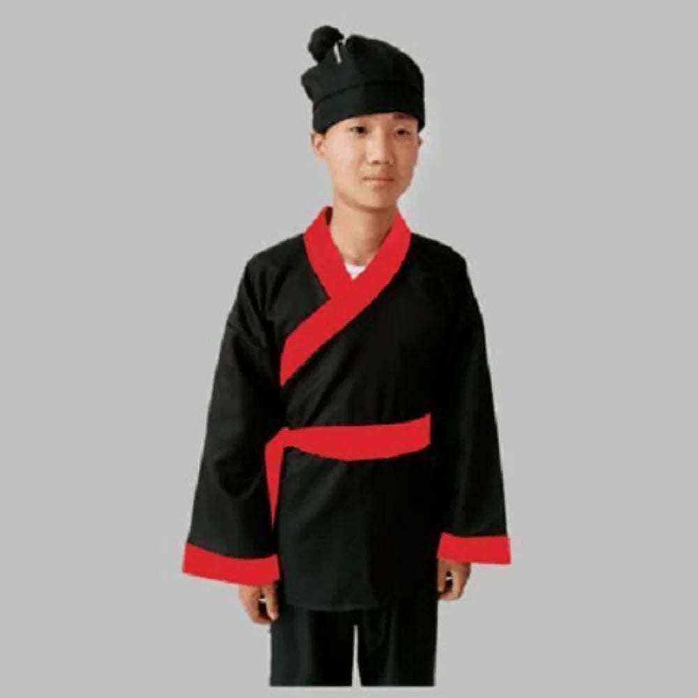 Halloween Ancient Chinese Costume for Men Servant Farmer Hanfu Adultchinese Clothes Male Performance Stage Mens Hanfu Cosplay