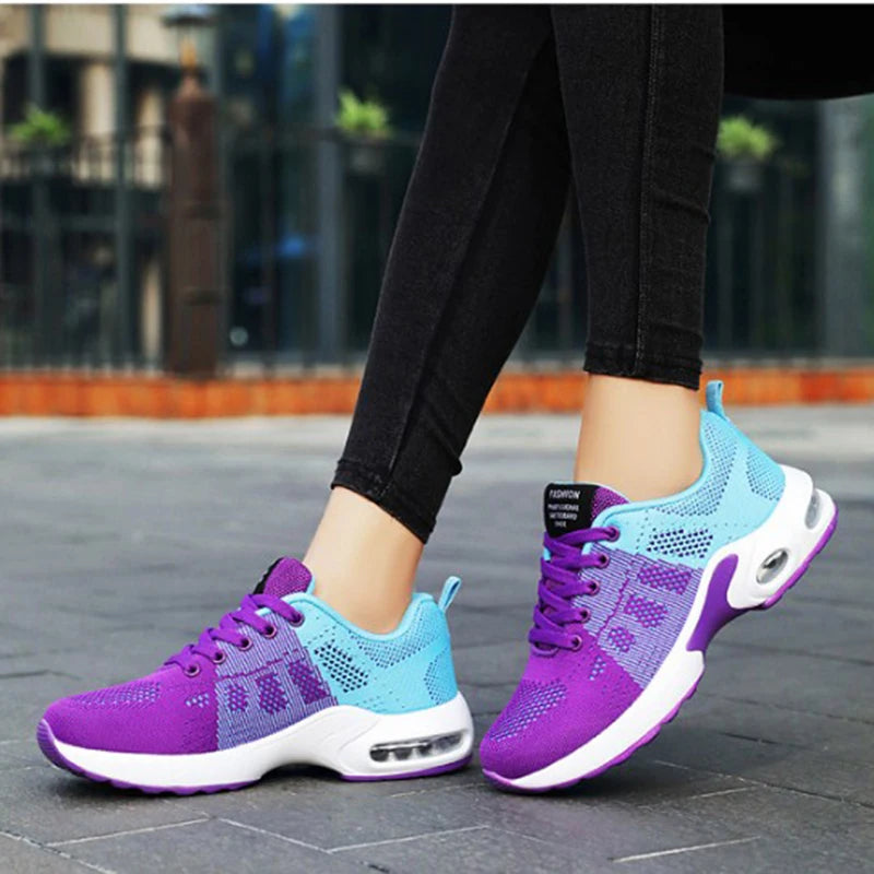 Mesh Women Running Shoes Breathable Casual Shoes Outdoor Light Weight Pink Tenis Sports Shoes Casual Walking Sneakers for Wamen