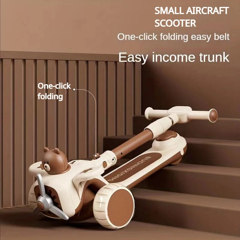 3 in 1 Toddler Scooter Push Scooter for Toddlers with Parent Push Handle Seat Outdoor Ride On Toys Birthday Gift for Boys Girls
