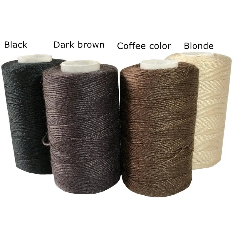 DARK BROWN Thread Needle Kit 24 Pcs C Curved Needle With Gift 5 Small Rolls Cotton Sewing Thread Hand-Tied Weaving Thread