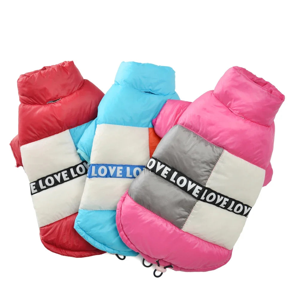 Waterproof Pet Dog Jacket Coat For Small Medium Dogs Cats Winter Windproof Puppy Clothes with Leash Hole Chihuahua Pug Costume