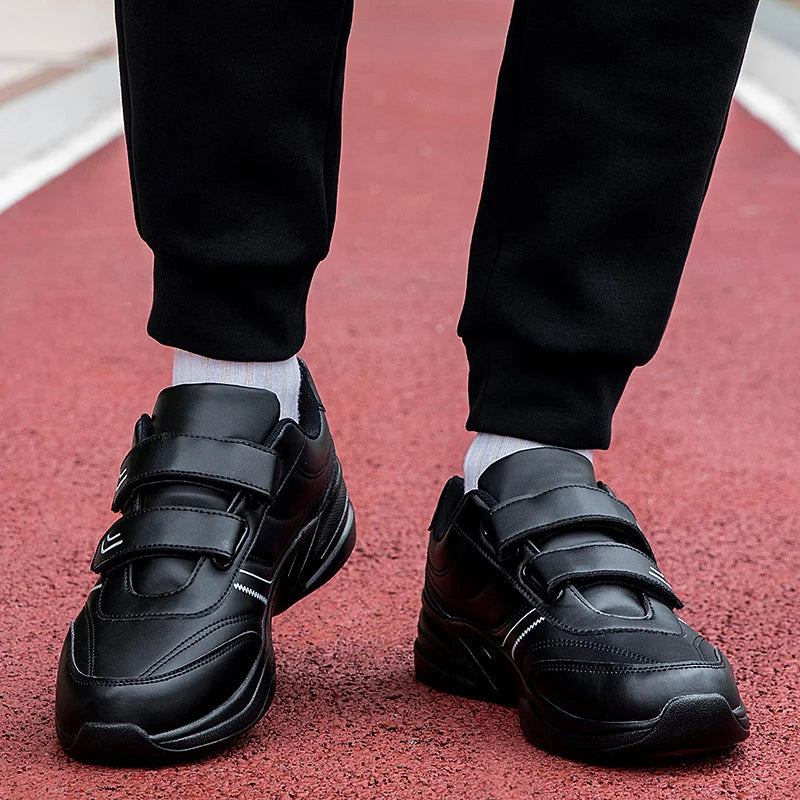 Large Size 48 White Casual Sneakers Men Comfy Leather Lightweight Men's Sports Shoes Outdoor Non-slip Walking Shoes Man Trainers