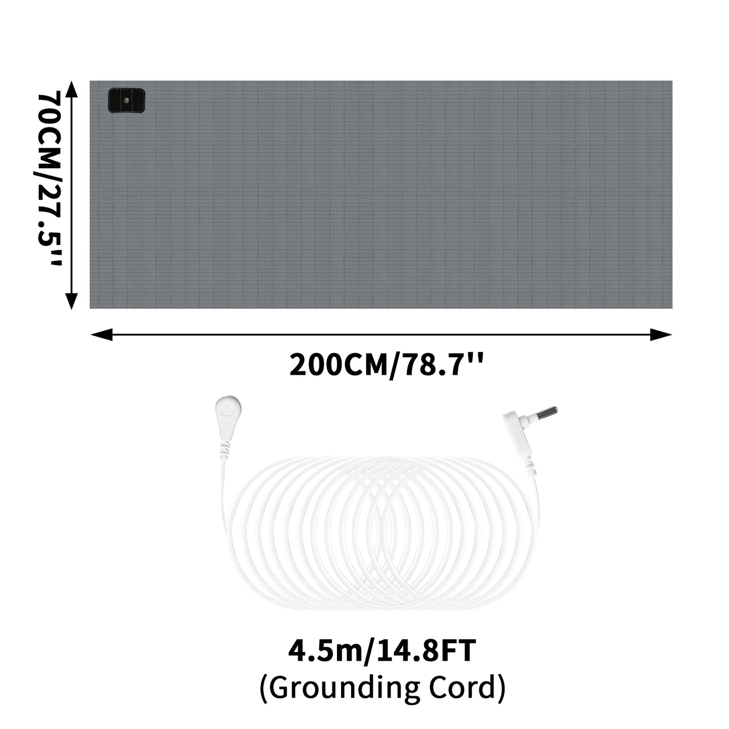 Grounding Bed Sheet Anti-static Grounding Sheet Conductive 95% Cotton and 5% Soft Silver Fiber Flat Sheets Sleep Bed Mat