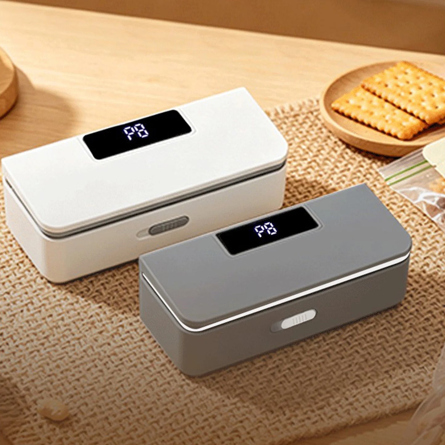 Fridge Magnet Sealer 8-Level Adjustable Mini Bags Sealer and Cutter 1800mAh Handheld Bags Resealer Machine for Fridge & Kitchen