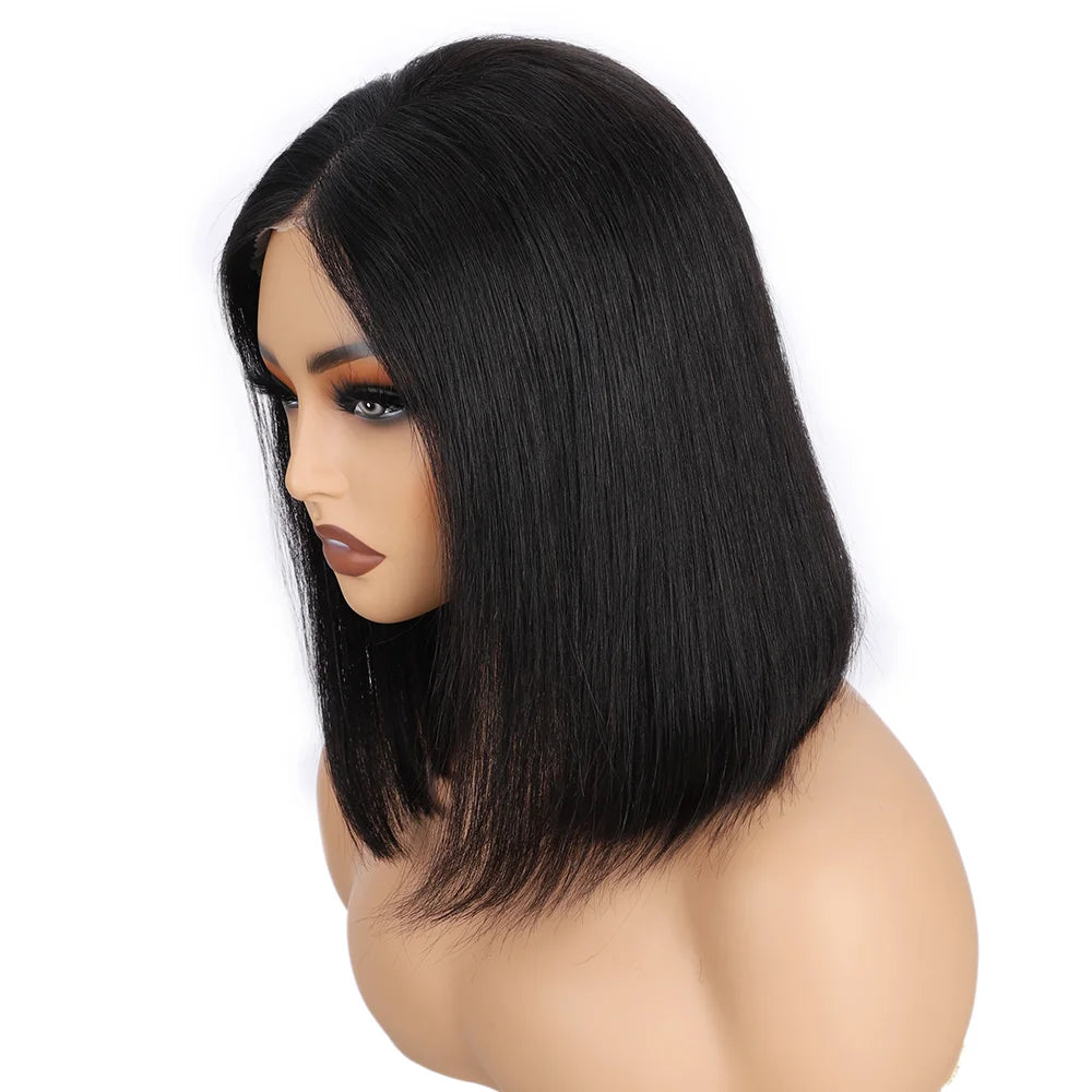 2026 New Wear And Go Glueless Wigs Human Hair Bob Straight Front Wigs Human Hair Upgraded No Glue Front Wigs For Women
