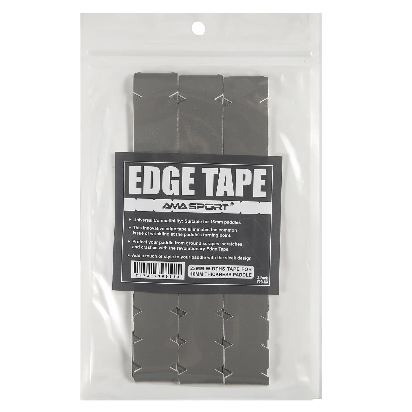 AMASPORT Pickleball Paddle Protection Tape 20mm/23mm/26mm  for 13mm/16mm/19mm Paddle-Navy Blue-Pickleball Edge Euard Tape