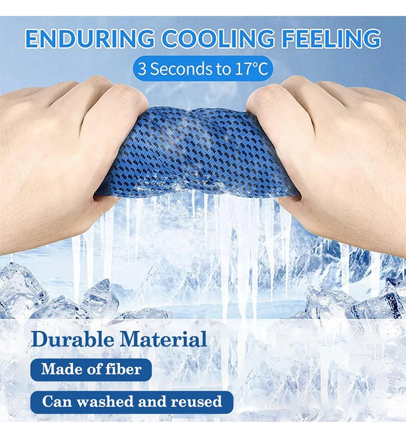 Cooling Hoodie Towel- Hood Towel, Evaporative Cool Technology, Cools Instantly When Wet, , Great for Sports, Fitness, Gym