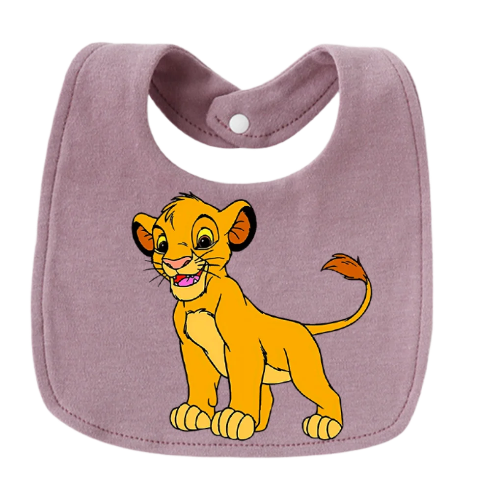 Little Lion King printed newborn bib Kawaii mother and baby feeding products weaning pacifier baby nipple and chain clip Newborn