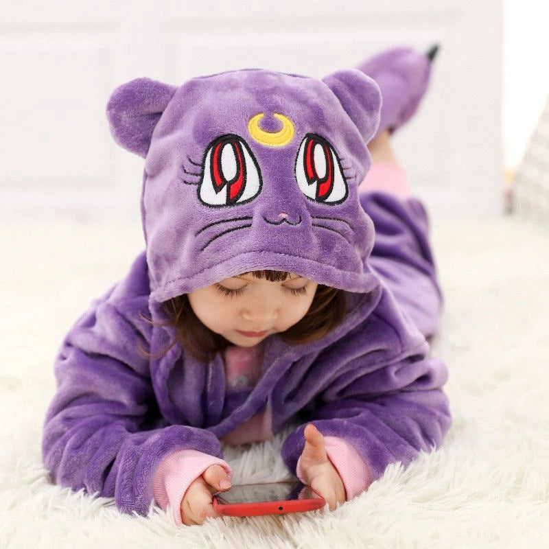 New Winter Unicorn Pajamas For Children Kigurumi Animal Pyjamas Kids Panda Onesie Boys Girls Sleepwear Dinosaur Jumpsuit