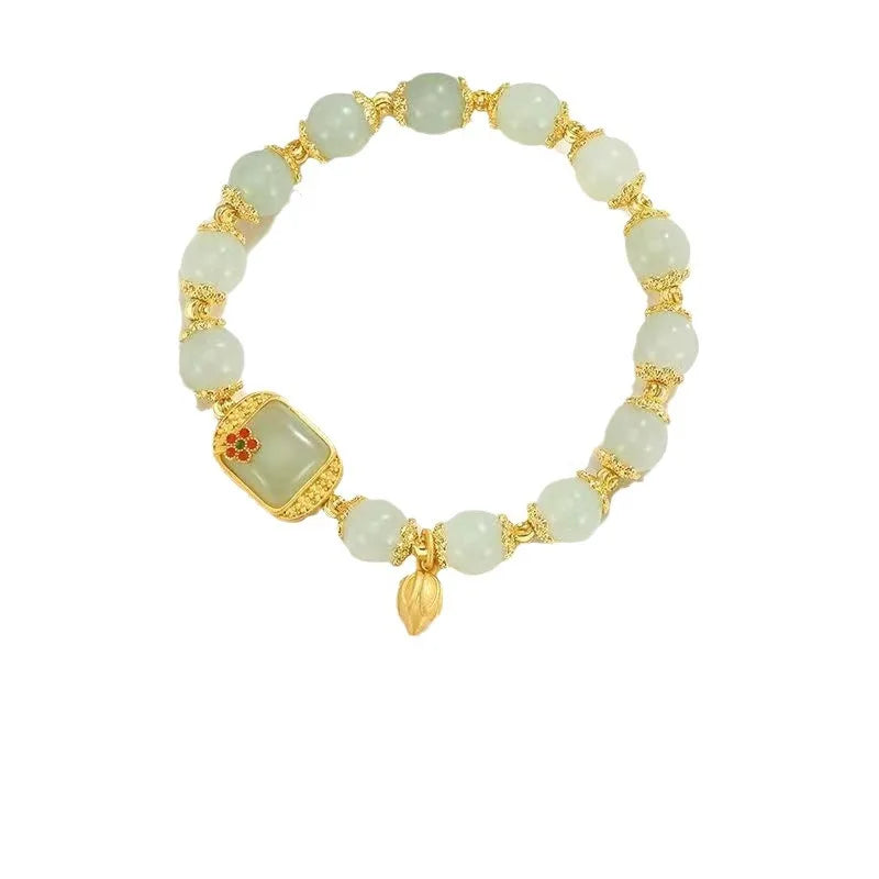 Elegant Temperament Jewelry Natural Hetian Jade Bracelet High Sense For Female Party Wedding Jewelry Gift