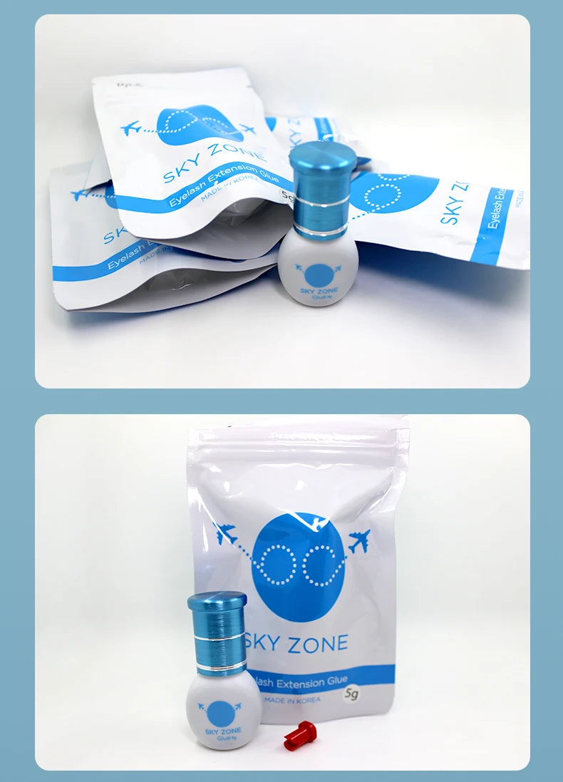 Sky Zone Eyelash Extensions Glue 5g Professional Korea Sky False Lash Glue with Sealed Bag Makeup Tools Shop Supplies