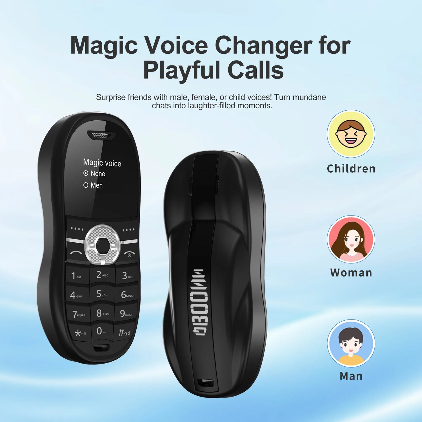 SERVO X18 Mini Sports Car Mobile Phone 2G GSM Call Recording Magic Voice Blacklist Dual SIM Standby Cute Backup Kids Cellphones
